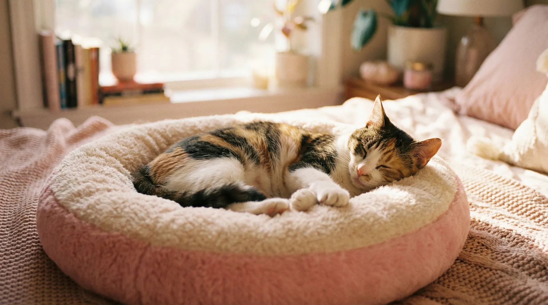 三花猫安静入睡 - 别急晚上英语老师就是你的人